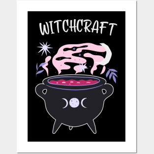 Witchcraft Magic Cauldron Witch Wicca Posters and Art